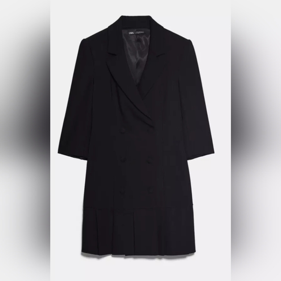 Zara NWOT Mini Black Dressblazer Size S - Picture 7 of 16